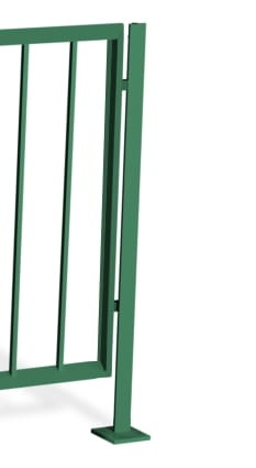 Słupek kończący do bariery tramwajowej - do przykręcania - zielony.jpg