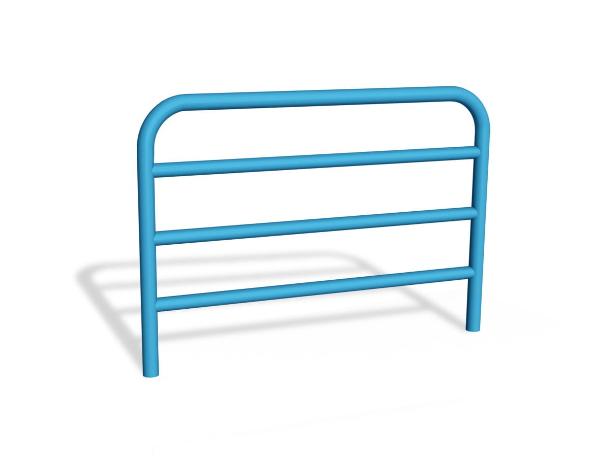 Bariera u12a z trzema poprzeczkami - niebieska - do zabetonowania w gruncie.jpg