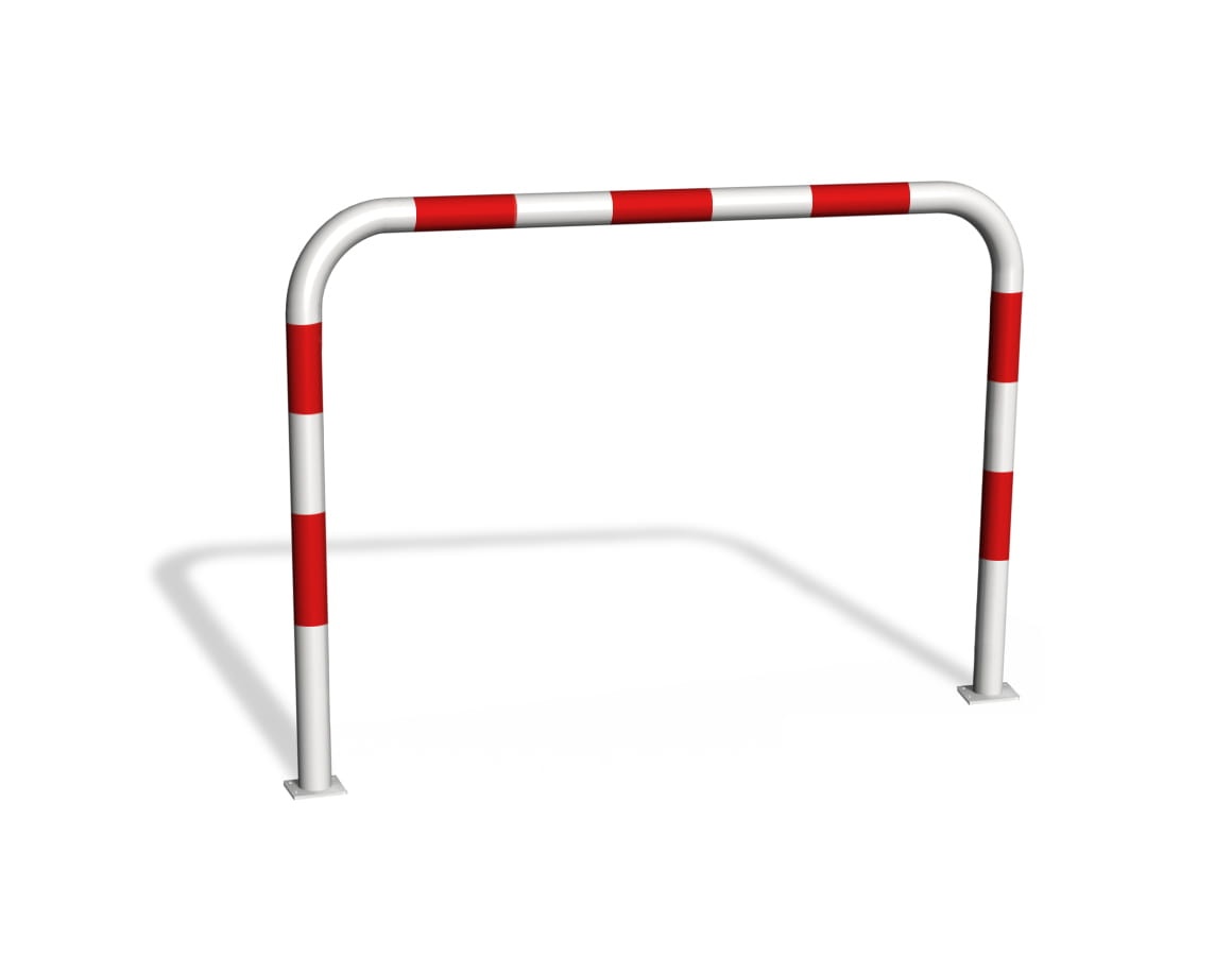 Bariera u12a bez poprzeczki - stojak rowerowy - biało-czerwona - do przykręcania.jpg