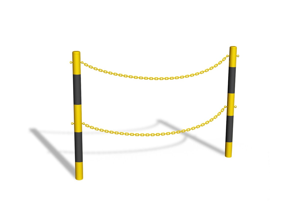 bariera_łańcuchowa u12b - dwa rzędy łańcucha - żółto-czarna - do zabetonowania.jpg
