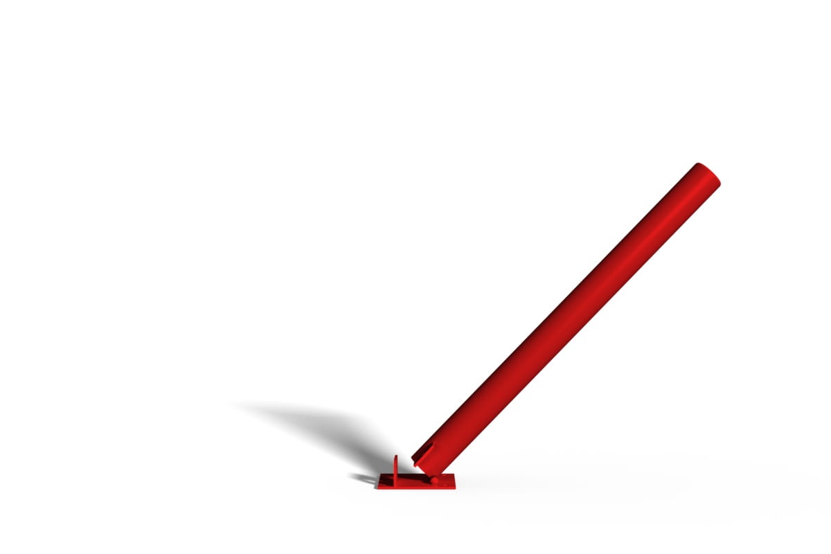 Słupek chodnikowy - parkingowy - blokujący - składany - czerwony