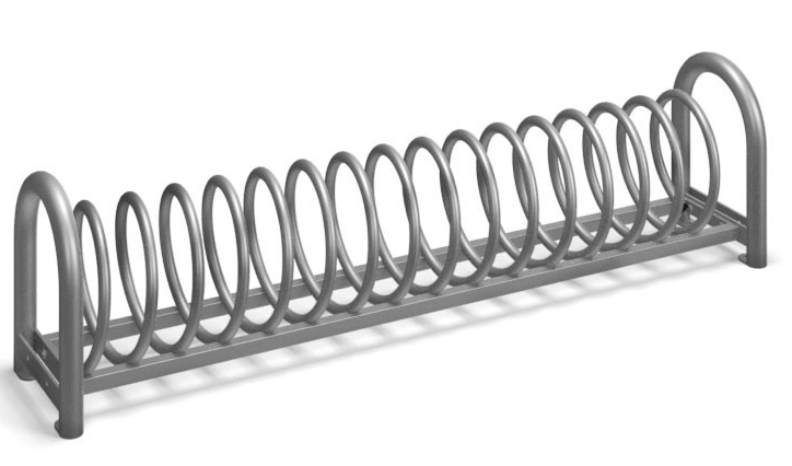 Stojak na rowery Veneto - 6 stanowisk - z nogami - 165 cm