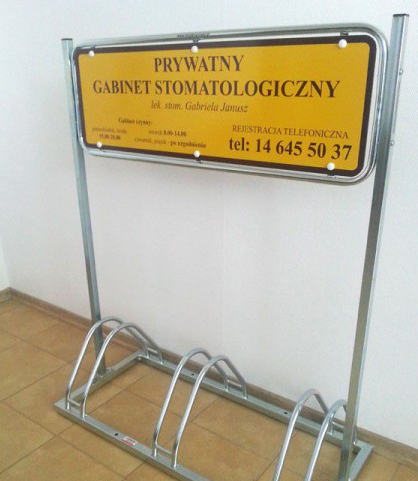 Stojak Rowerowy Toscana - 3 stanowiska - z reklamą