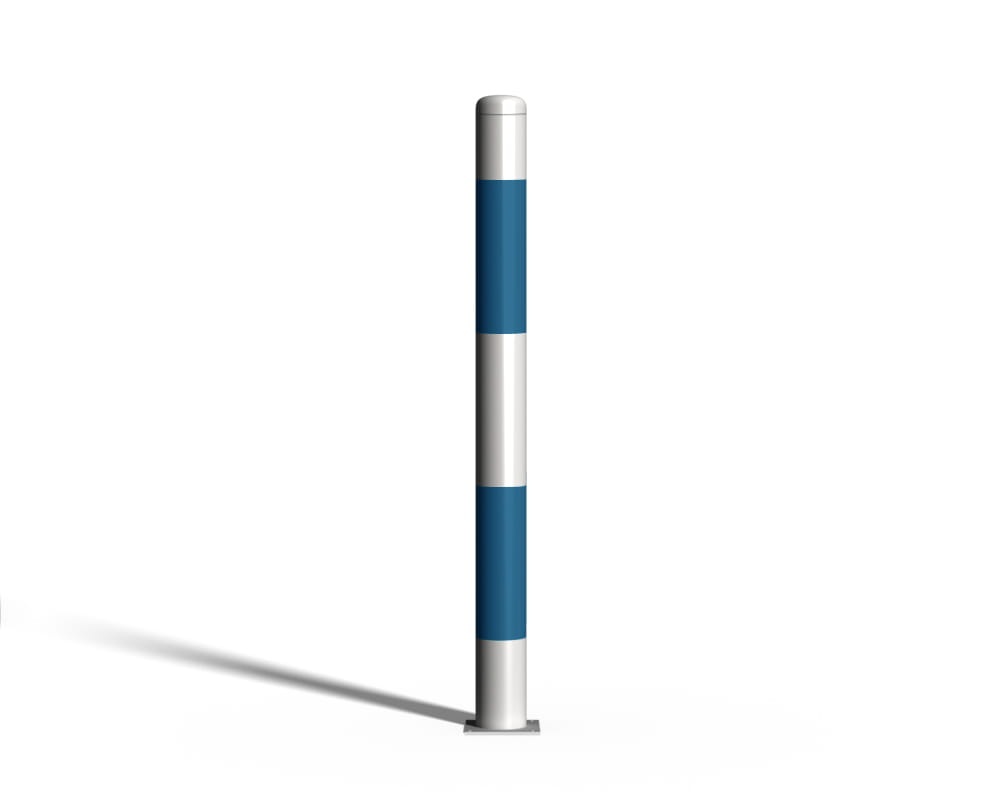 Słupek parkingowy blokujący biało-niebieski RAL 5010