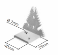 Wysięgnik mini 58x58x4 mm