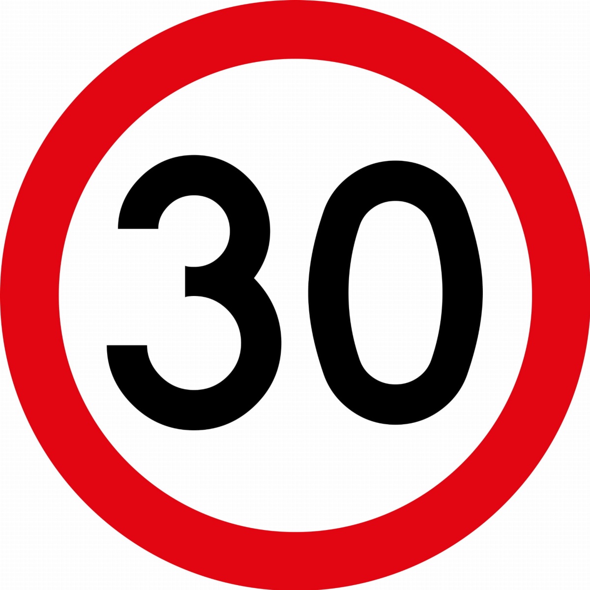 Urodzinowy znak drogowy - ograniczenie do 30