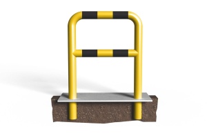 Barierka techniczna - 100  x 110 cm - rama i poprzeczka - rura fi 88,9 mm