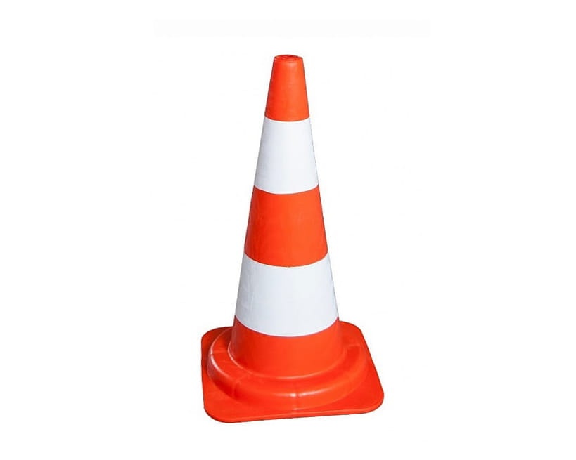 Pachołek drogowy U-23b wysokość 75cm - dwa malowane pasy