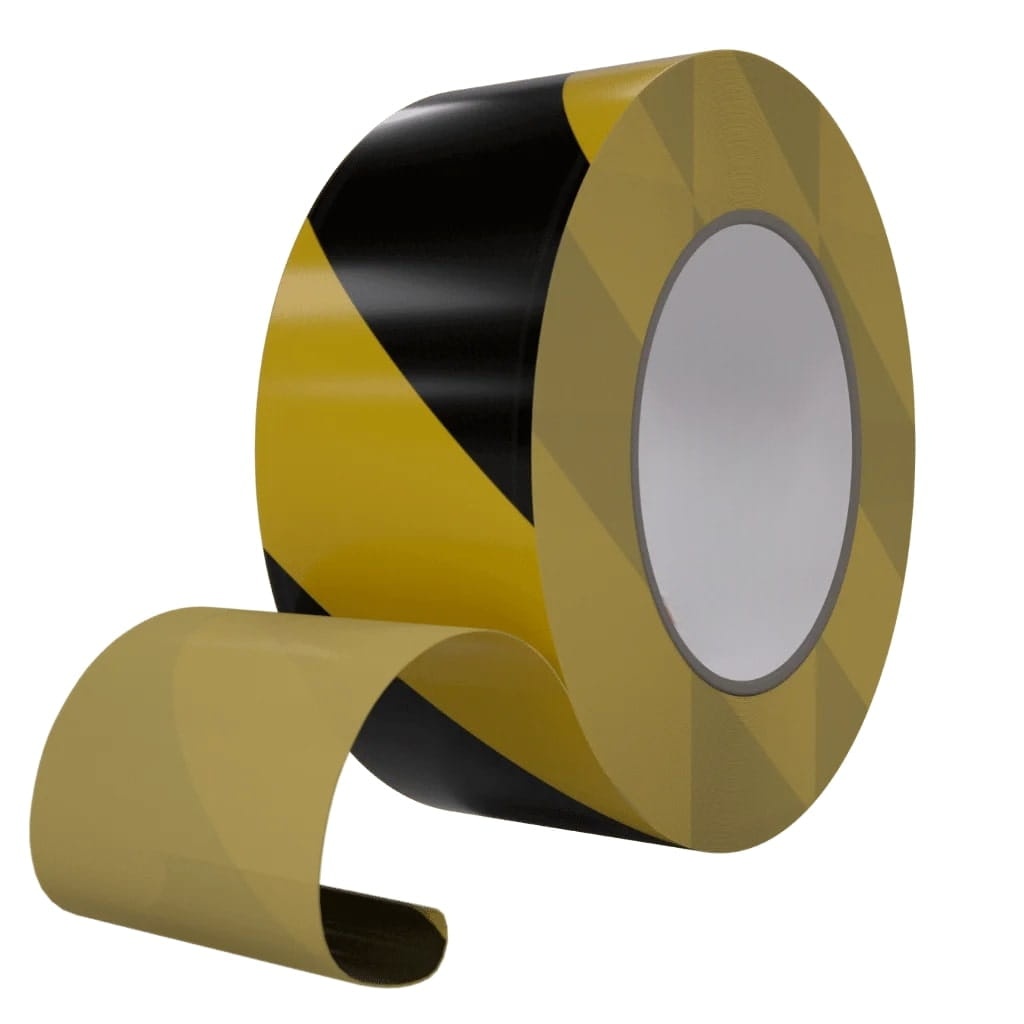 Taśma jednostronnie klejąca oznaczeniowa żółto-czarna 100mm x 33m