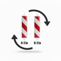 Tablica kierująca U-21 a/a - ogranicznik skrajni drogi, folia I generacji - infografika