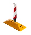 Separator ruchu U-25b - długość 63 cm - żółty PCV