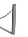 Słupek kończący do trawnikowej bariery łańcuchowej - do zabetonowania w gruncie - szara.jpg