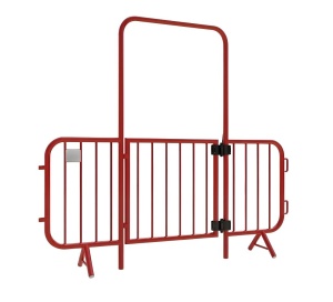 Przejściowa barierka tymczasowa z furtką - dł.2,2 m - typ. owalny