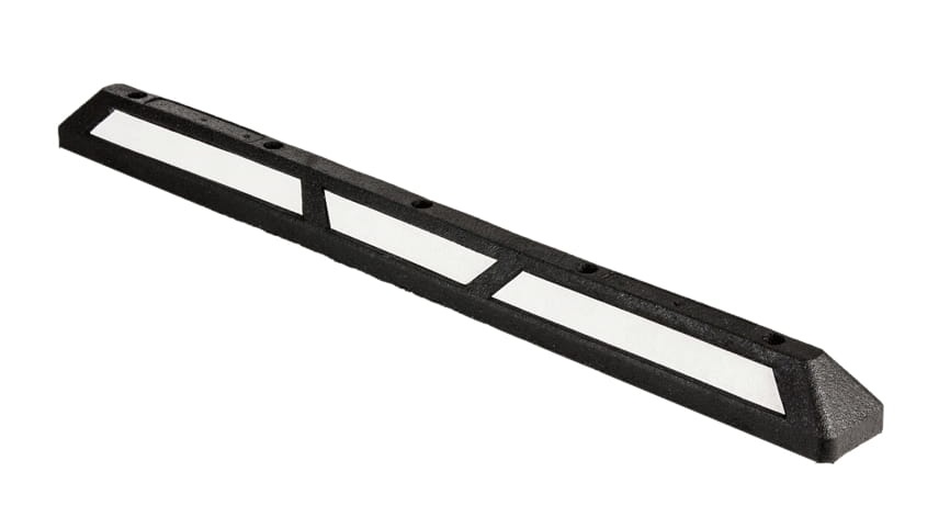 Separator parkingowy gumowy - długość 180 cm - białe odblaski.jpg