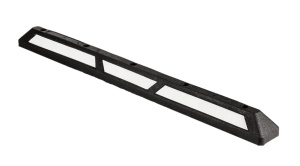Separator parkingowy gumowy - długość 178 cm - białe odblaski
