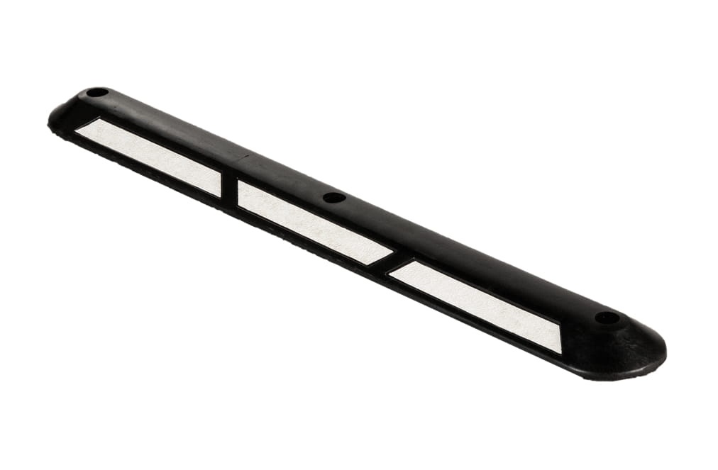 Separator rowerowy gumowy czarny - długość 100 cm - białe odblaski.jpg