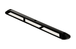 Separator parkingowy / rowerowy - gumowy - czarny - długość 100 cm - białe odblaski