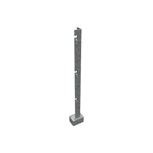 Wysięgnik prosty 40x40x5 mm z nasadką 60x40 mm -  odkos pojedynczy wzmocniony - wersja premium