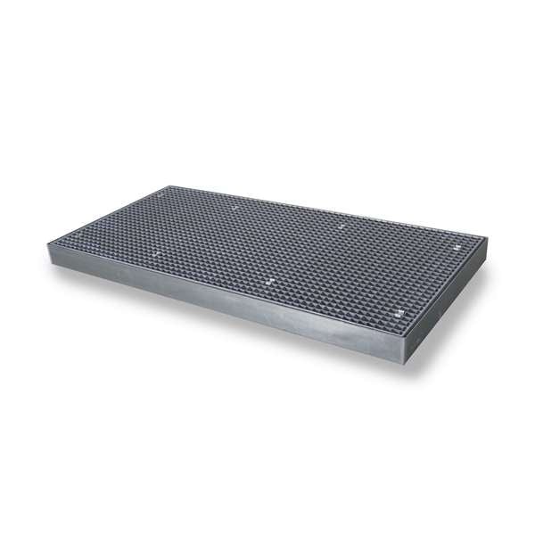 Platforma robocza stalowa EcoDrop 160 l, S*D*W 1000*2000*123 mm, wanna wychwytowa, LOW