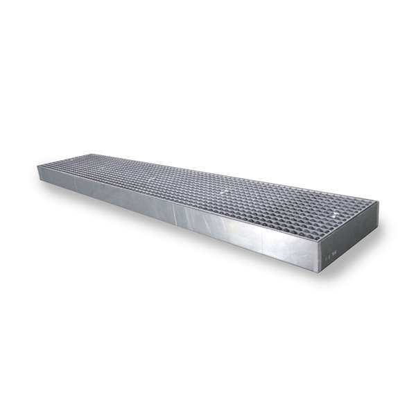 Platforma robocza stalowa EcoDrop 100 l, S*D*W 500*2500*123 mm, wanna wychwytowa, LOW