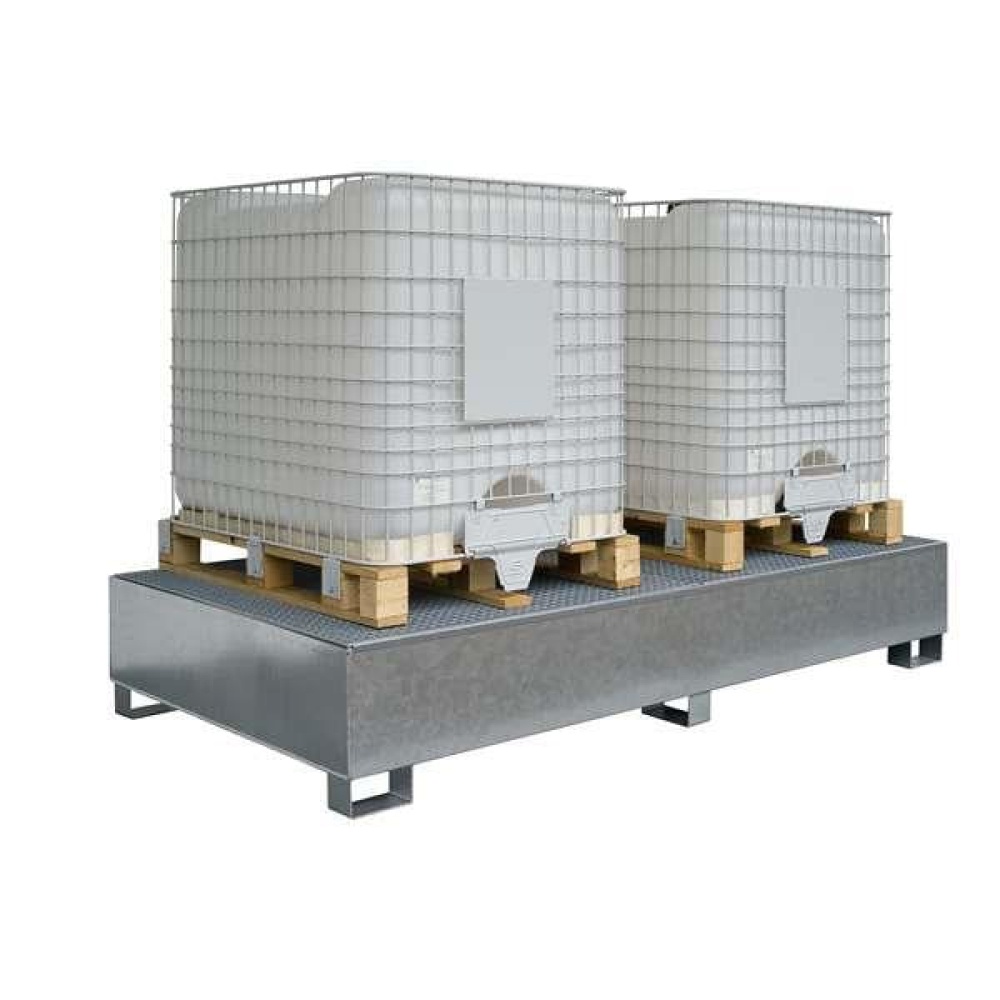 Wanna wychwytowa stalowa EcoDrop 1120 l, IBC 2*1000 l, stal 3 mm, ocynkowana, MEGA
