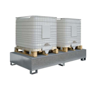 Wanna wychwytowa stalowa EcoDrop 1120 l, IBC 2*1000 l, stal 3 mm, ocynkowana, MEGA