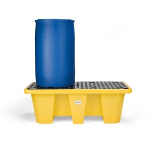 Wanna wychwytowa polietylenowa EcoDrop 250 l, beczka 2*200 l, kratownica, stos, czarny, MEDIUM