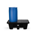 Wanna wychwytowa polietylenowa EcoDrop 250 l, beczka 2*200 l, kratownica, stos, czarny, MEDIUM