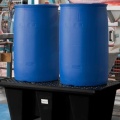 Wanna wychwytowa polietylenowa EcoDrop 250 l, beczka 2*200 l, kratownica, stos, czarny, MEDIUM zdjęcie 2