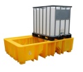 Wanna wychwytowa polietylenowa EcoDrop 1238 l, IBC 2*1000 l, bez kratownicy, żółty, MEGA