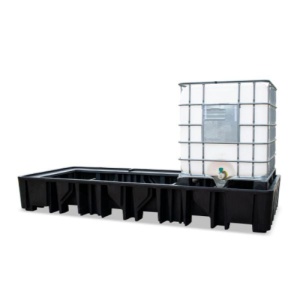 Wanna wychwytowa polietylenowa EcoDrop 1000 l, IBC 3*1000 l, bez kratownicy, czarny, MEGA