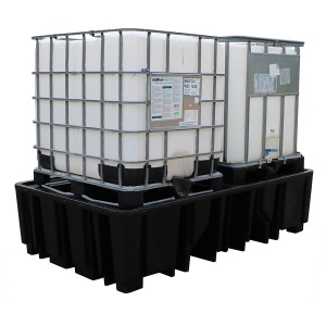Wanna wychwytowa polietylenowa EcoDrop 1238 l, IBC 2*1000 l, bez kratownicy, czarny, MEGA