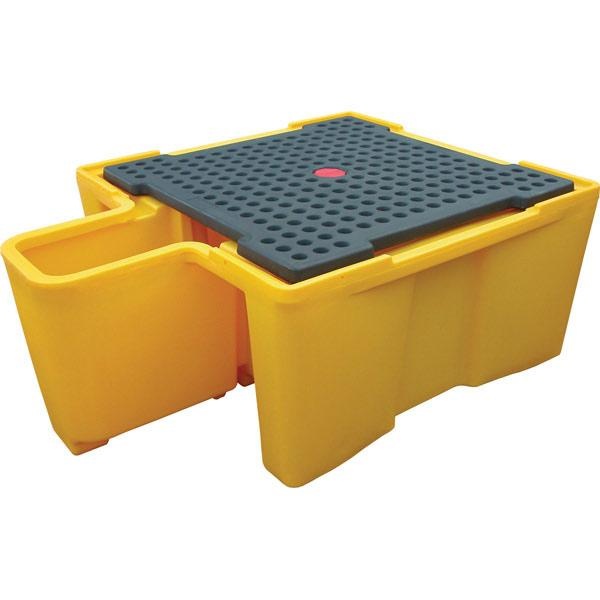 Wanna wychwytowa polietylenowa EcoDrop 1120 l, IBC 1*1000 l, przedział roboczy, kratownica, żółty, MEGA