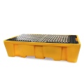Wanna wychwytowa polietylenowa EcoDrop 1130 l, IBC 2*1000 l, kratownica, żółty, MEGA zdjęcie 2
