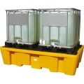 Wanna wychwytowa polietylenowa EcoDrop 1130 l, IBC 2*1000 l, kratownica, żółty, MEGA zdjęcie 3