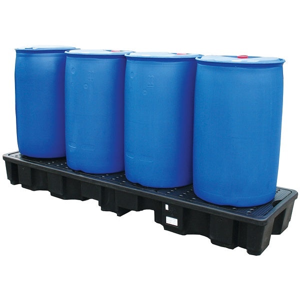 Wanna wychwytowa polietylenowa EcoDrop 235 l, beczka 4*200 l w linii, kratownica, czarny, MEDIUM