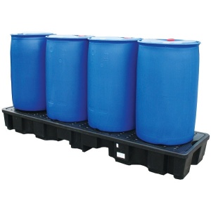 Wanna wychwytowa polietylenowa EcoDrop 235 l, beczka 4*200 l w linii, kratownica, czarny, MEDIUM