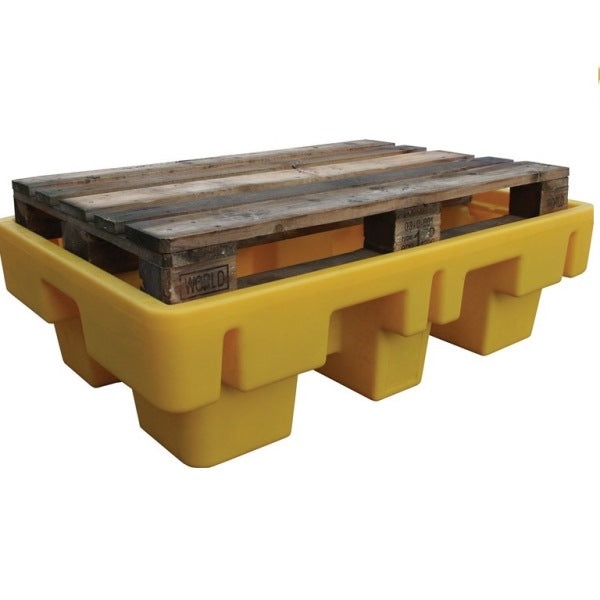 Wanna wychwytowa polietylenowa EcoDrop 230 l, beczka 2*200 l, bez kratownicy, żółty, MEDIUM