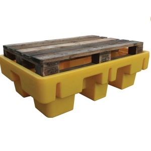 Wanna wychwytowa polietylenowa EcoDrop 230 l, beczka 2*200 l, bez kratownicy, żółty, MEDIUM