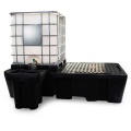 Wanna wychwytowa polietylenowa EcoDrop 1130 l, IBC 2*1000 l, kratownica, czarny, MEGA zdjęcie 5