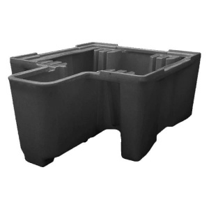 Wanna wychwytowa polietylenowa EcoDrop 1120 l, IBC 1*1000 l, przedział roboczy, bez kratownicy, czarny, MEGA