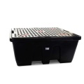 Wanna wychwytowa polietylenowa EcoDrop 1260 l, IBC 1*1000 l, stos, kratownica, czarny, MEGA zdjęcie 3