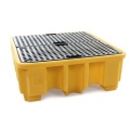 Wanna wychwytowa polietylenowa EcoDrop 485 l, beczka 4*200 l, kratownica, żółty, MEDIUM