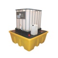 Wanna wychwytowa polietylenowa EcoDrop 1260 l, IBC 1*1000 l, stos, kratownica, żółty, MEGA zdjęcie 3
