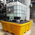 Wanna wychwytowa polietylenowa EcoDrop 1260 l, IBC 1*1000 l, stos, kratownica, żółty, MEGA zdjęcie 4