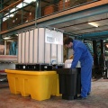 Wanna wychwytowa polietylenowa EcoDrop 1260 l, IBC 1*1000 l, stos, kratownica, żółty, MEGA zdjęcie 5