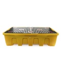 Wanna wychwytowa polietylenowa EcoDrop 1200 l, IBC 2*1000 l, stos, kratownica, żółty, MEGA