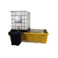 Wanna wychwytowa polietylenowa EcoDrop 1200 l, IBC 2*1000 l, stos, kratownica, żółty, MEGA zdjęcie 2