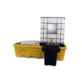 Wanna wychwytowa polietylenowa EcoDrop 1200 l, IBC 2*1000 l, stos, kratownica, żółty, MEGA zdjęcie 3