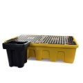 Wanna wychwytowa polietylenowa EcoDrop 1200 l, IBC 2*1000 l, stos, kratownica, żółty, MEGA zdjęcie 6